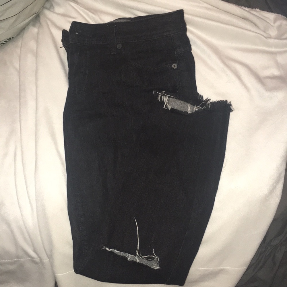 Free People low rise frayed jeans